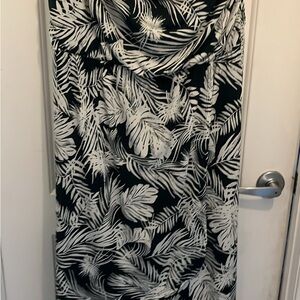 Maurices Black and White Leaf Print Dress
